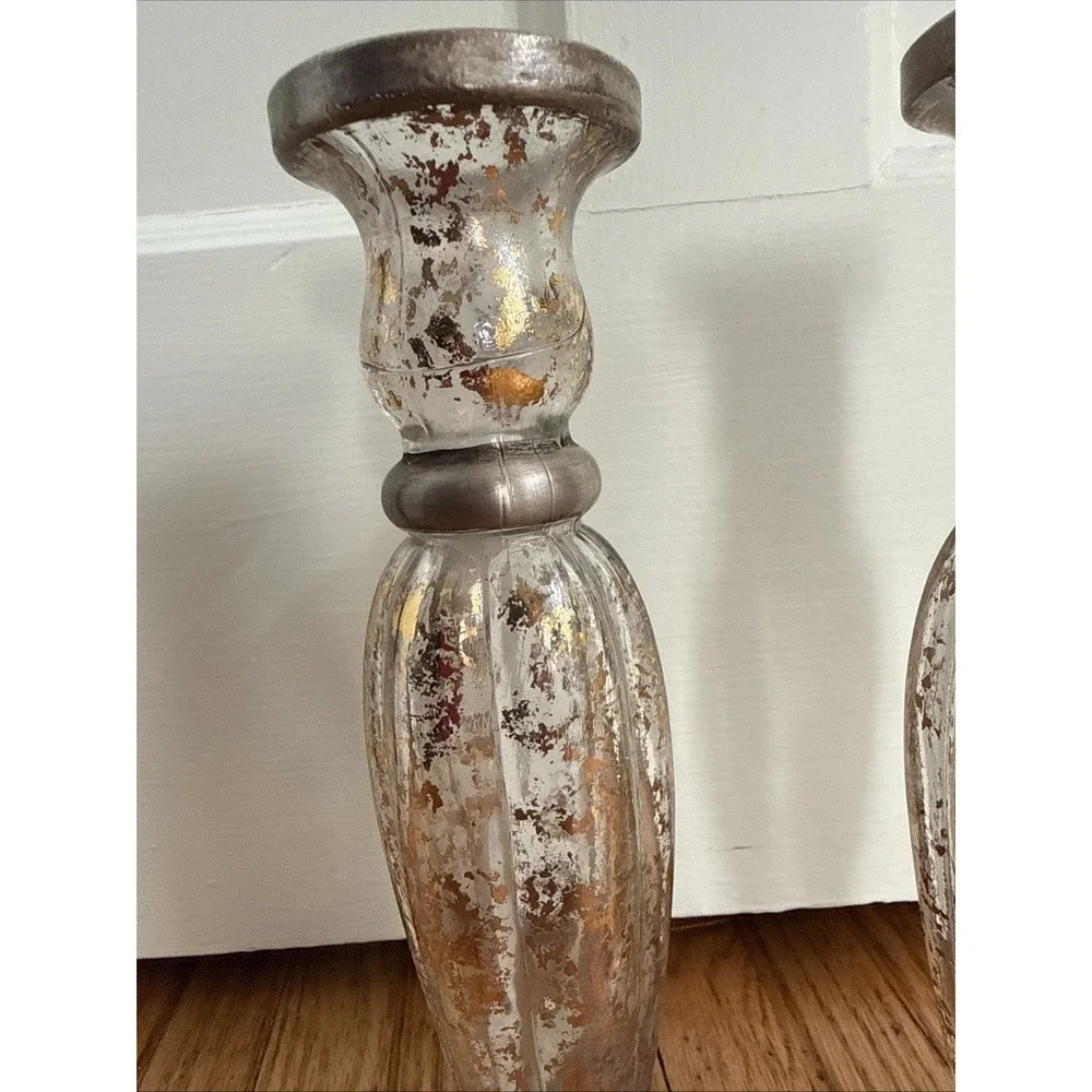 24 Carat Gold hand painted Clear Glass 9.5